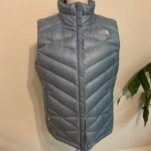 North Face Baby Blue Women Vest Sz L